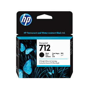 Cartucho de Tinta HP 712 Preto DesignJet 80ml (3ED71A) - Center facing