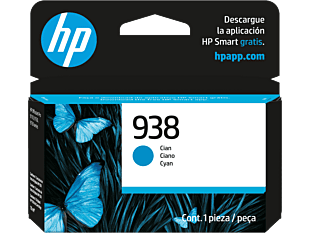 Cartucho de Tinta HP 938 Ciano Original (4S6X5PL) - Center facing