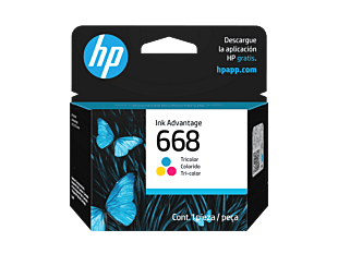 Cartucho de tinta HP 668 colorido Advantage original (7FP36VL)