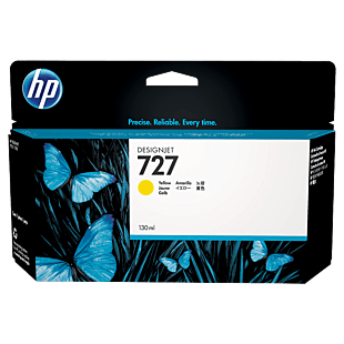 Cartucho de Tinta HP 727 Amarelo DesignJet Original (B3P21A) - Center facing