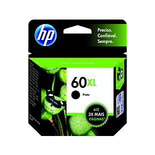 Cartucho de Tinta HP 60XL Preto de Alto Rendimento Original (CC641WB) - Center facing