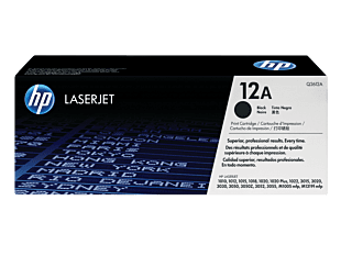 Cartucho de toner LaserJet preto HP 12A original (Q2612A)