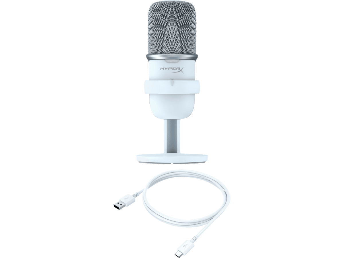HyperX SoloCast - Microfone USB (Branco) (519T2AA) - Loja HP.com