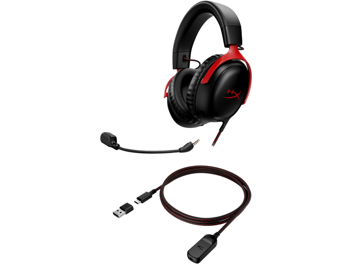 【 未使用 】HyperX Cloud III - Gaming Headset HyperX Cloud III - Headset Gamer (Preto/Vermelho) (727A9AA) - Loja