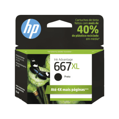 りー Cartucho de Tinta HP 667XL Colorido Advantage de Alto Rendimento