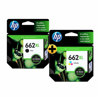 Cartucho de Tinta HP 662XL Preto de Alto Rendimento Advantage