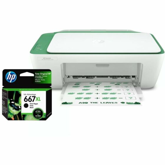 Combo Impressora Multifuncional HP DeskJet Ink Advantage 2376 + Cartucho de Tinta HP 667XL Preto Advantage de Alto Rendimento Original (7WQ02AC)
