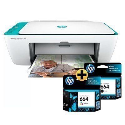Impressora Multifuncional HP Deskjet Ink Advantage 2676 + Cartucho
