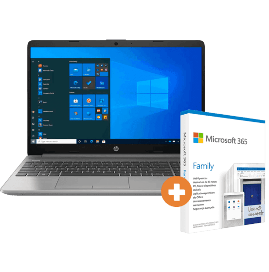 Microsoft Notebook Set Notebook HP 256 G8 + Microsoft 365 Family - 15.6