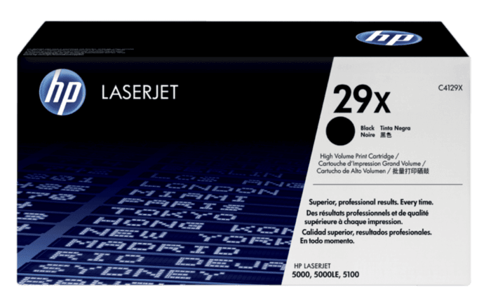 Cartucho de Toner HP 29X Preto de Alto Rendimento LaserJet Original (C4129X)