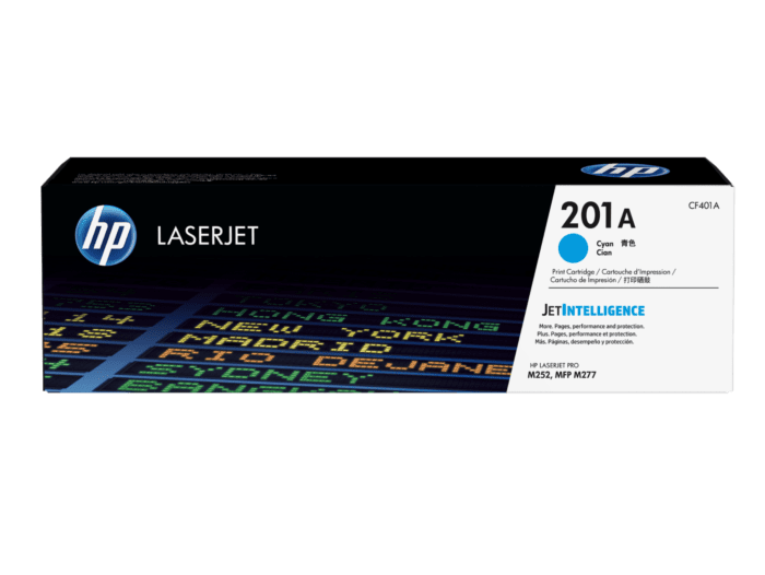 Cartucho de toner LaserJet ciano HP 201A original (CF401A)