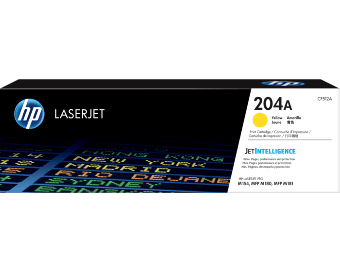 Cartucho de Toner HP 204A Amarelo LaserJet Original (CF512A) - Center facing