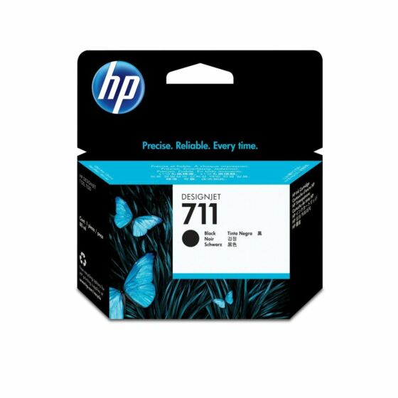Cartucho de Tinta HP 711 Preto DesignJet Original (CZ133A)