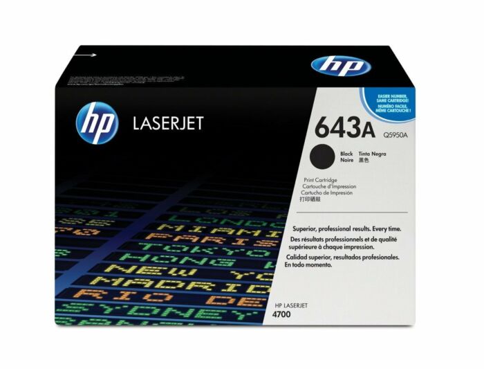 Cartucho de toner LaserJet preto HP 643A original (Q5950A)