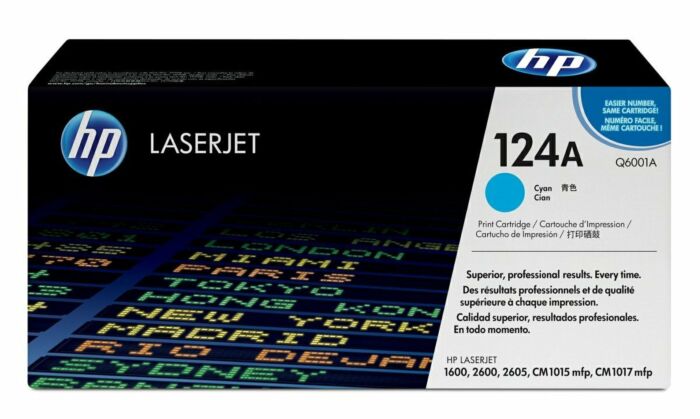 Cartucho de Toner HP 124A Ciano LaserJet Original (Q6001AB)