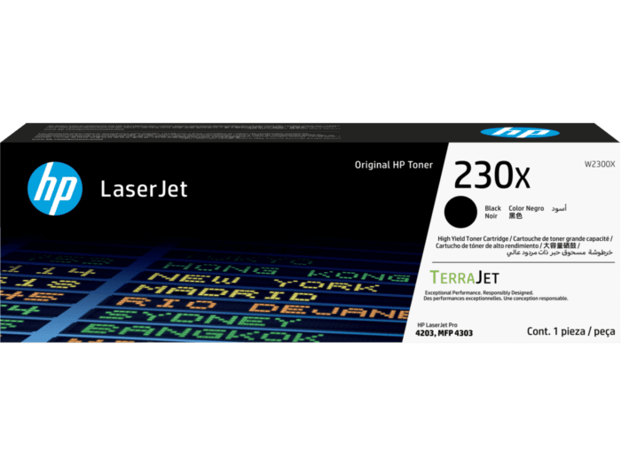 Cartucho de toner LaserJet original preto HP 230X (W2300X)