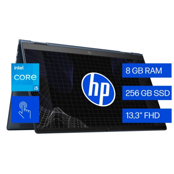 Core Processador Dragonfly, 1 em 2 Notebook FHD 256 8G i5 TB3 タッチ EliteDragonfly HP i5, Memória de 8GB Windowsノート本体